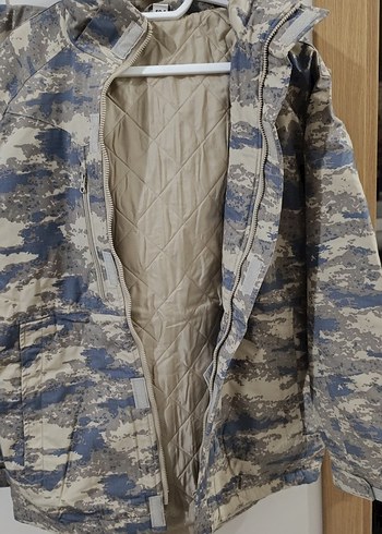 l/xl Beden gri Renk Gri Kamuflaj Desenli Erkek Mont