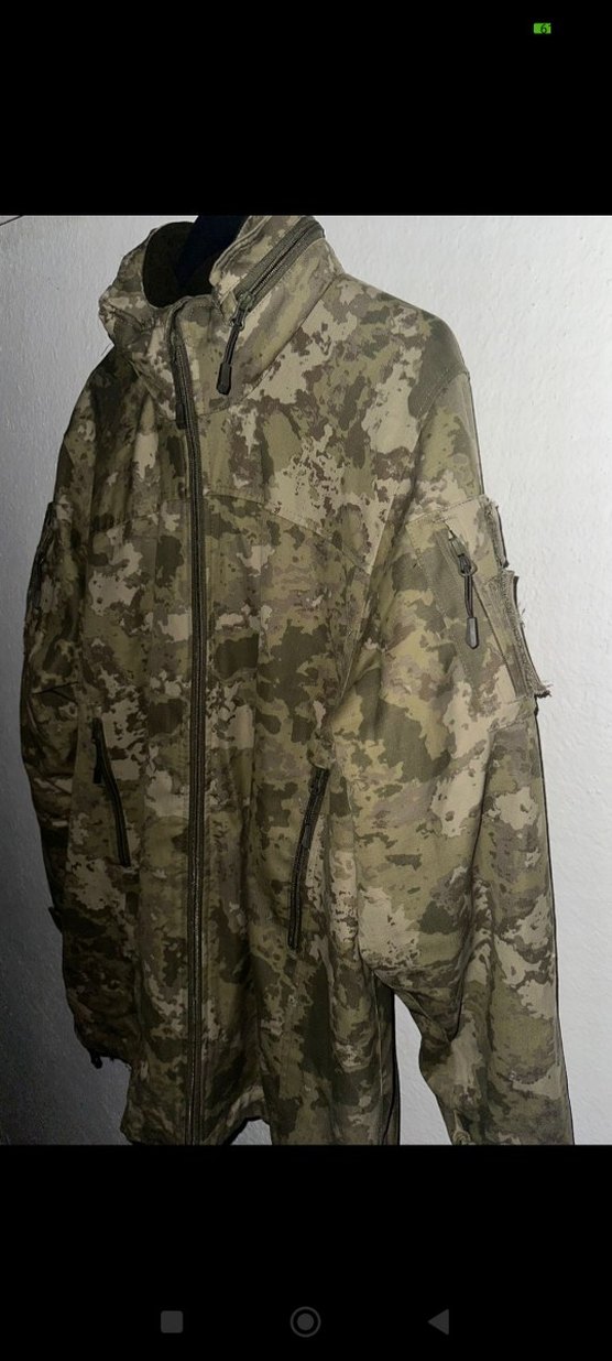 Erkek Gri Kamuflaj Fermuarlı Mont - Görsel 3
