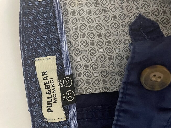 16-17 Yaş Beden lacivert Renk Pull & Bear Lacivert Erkek Çocuk Slim Pantolon