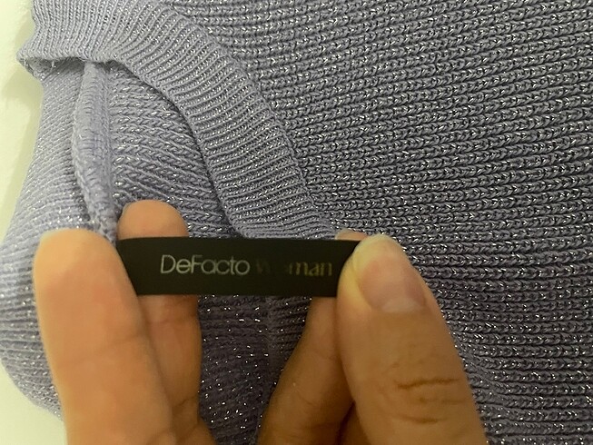 m Beden mor Renk DeFacto Kadın Mor Pullu Sweatshirt
