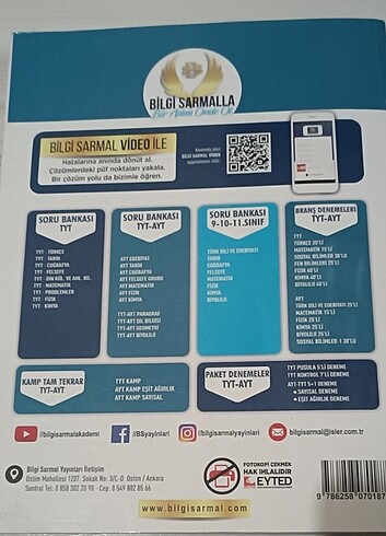 Bilgi Sarmal AYT Soru Bankası