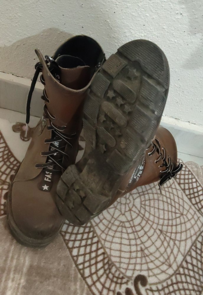 Kahverengi Deri Bağcıklı Kadın Bot - Görsel 3