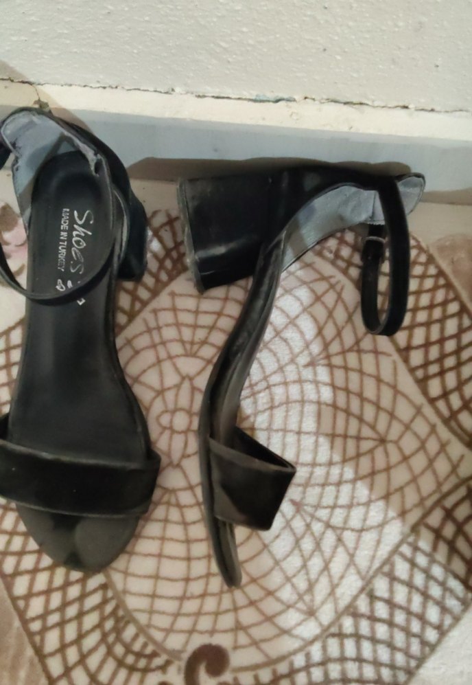 Siyah Topuklu Kadın Ayakkabı - Görsel 2