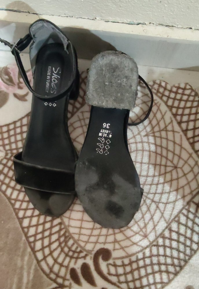 Siyah Topuklu Kadın Ayakkabı - Görsel 3