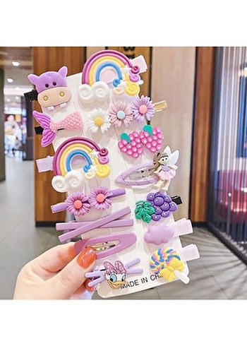 Renkli Elastik Çocuk Saç Tokaları Seti - Görsel 2