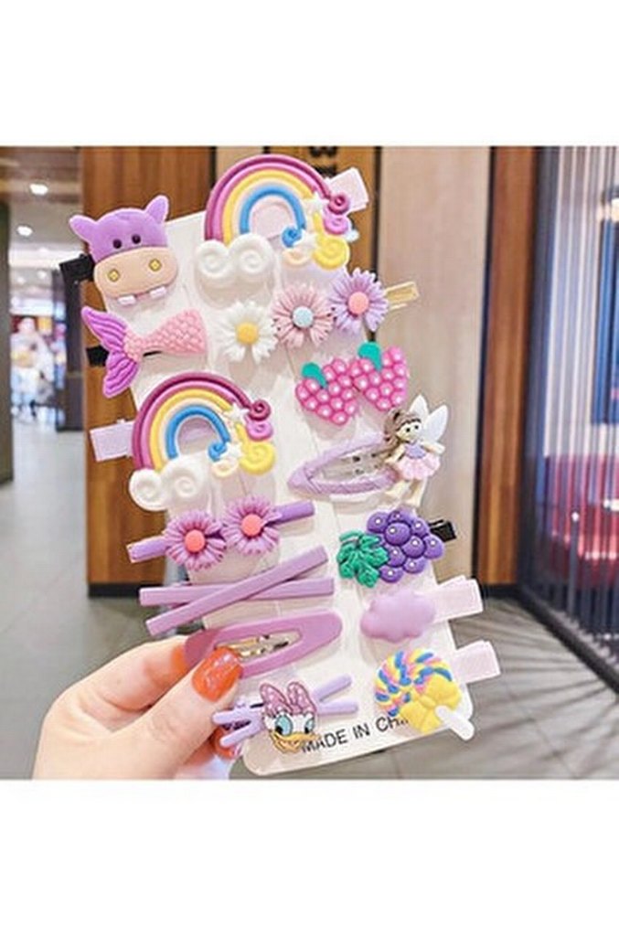 Renkli Elastik Çocuk Saç Tokaları Seti - Görsel 2