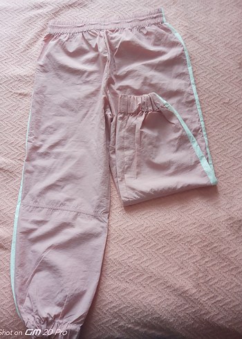 Pembe Paraşüt Kumaş Eşofman altı - Görsel 4