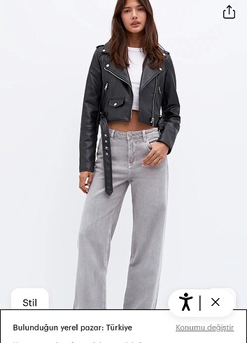 Pull & Bear kadın deri ceket - Görsel 4