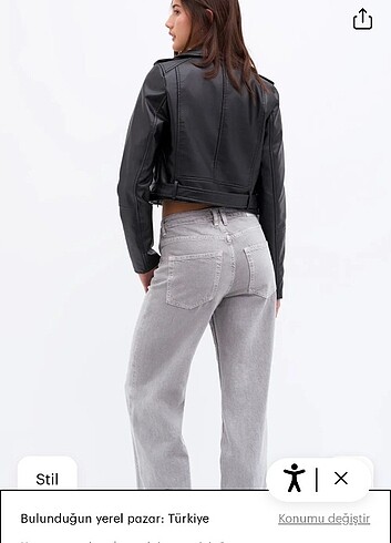 Pull & Bear kadın deri ceket - Görsel 5