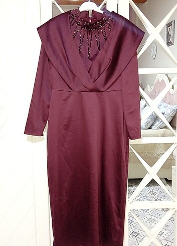 Bordo elbise 