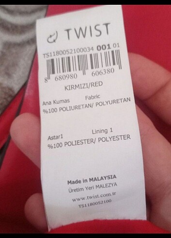 Beden kırmızı Renk TWİST GOLD ZIMBALI KIRMIZI ÇANTA