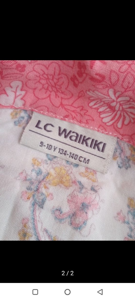 Desenli Düğmeli Kız Çocuk Gömlek - Görsel 3