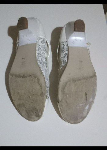 Beyaz Dantel Detaylı Kız Çocuk Babet - Görsel 7