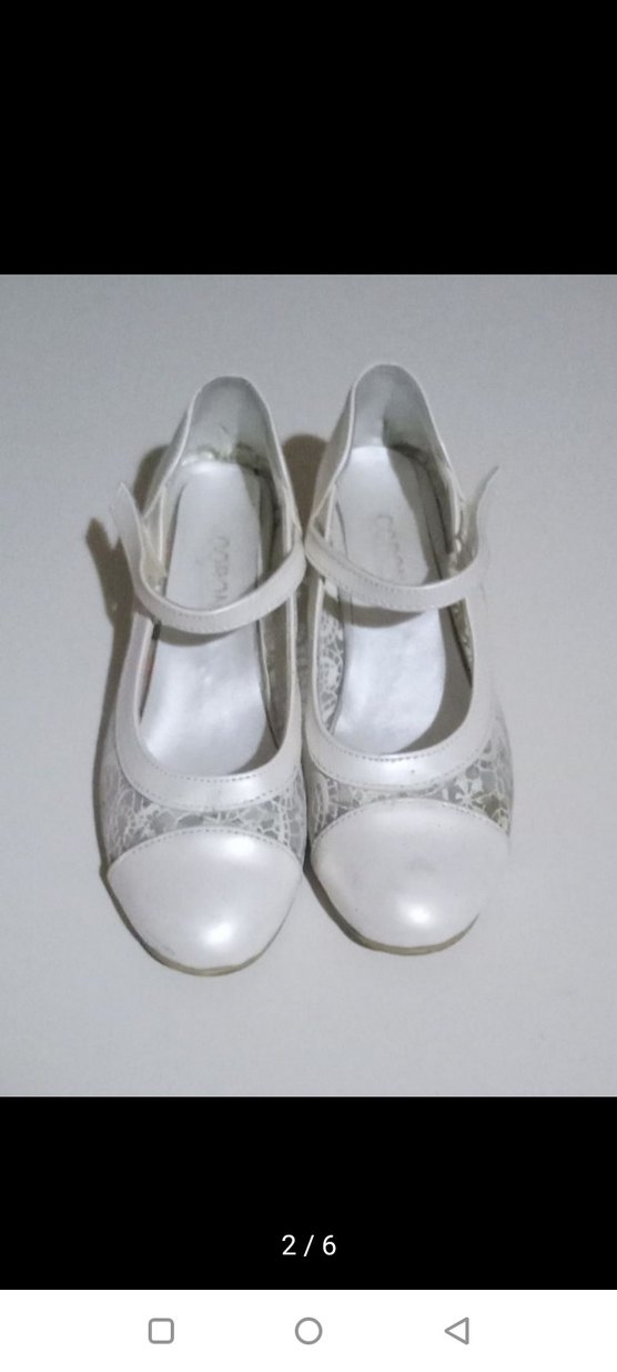 Beyaz Dantel Detaylı Kız Çocuk Babet - Görsel 3