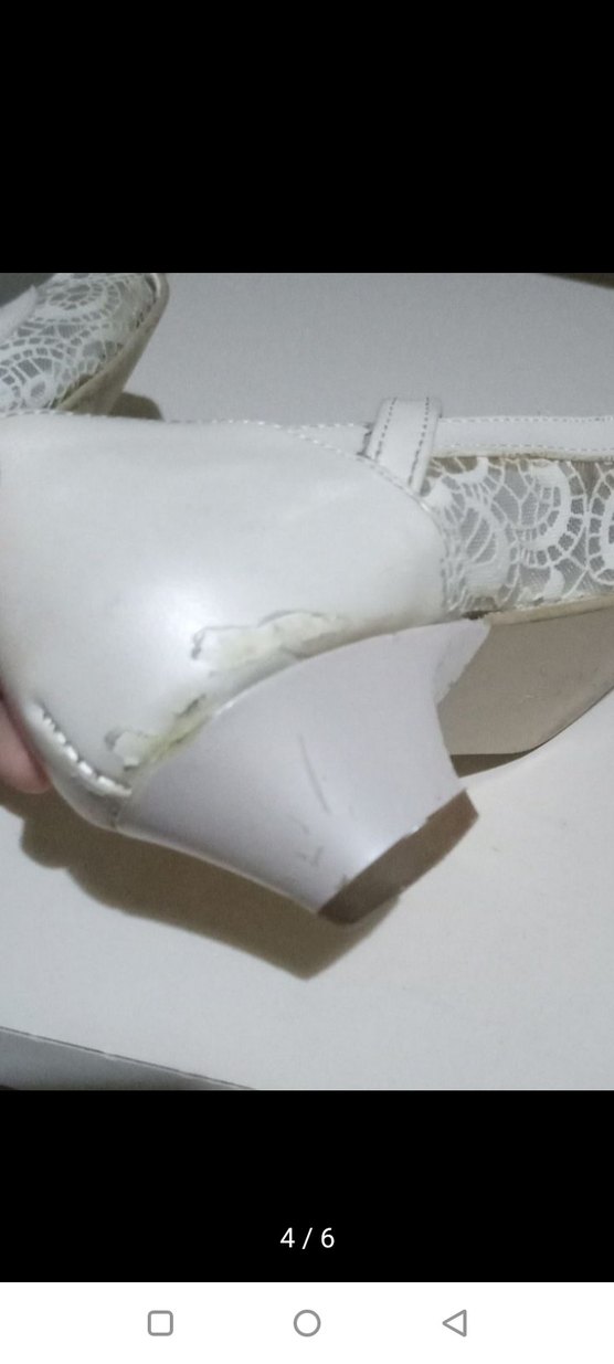 Beyaz Dantel Detaylı Kız Çocuk Babet - Görsel 5