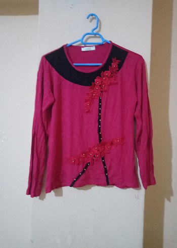 Nakışlı Pembe Bluz
