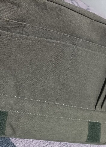 Kanvas Postacı Yatık Çapraz Çanta Haki - Görsel 3