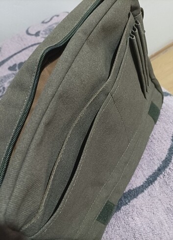 Kanvas Postacı Yatık Çapraz Çanta Haki - Görsel 7