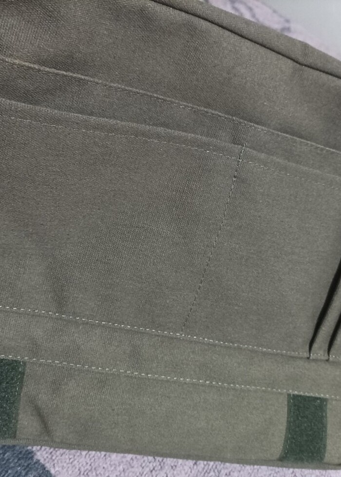 Kanvas Postacı Yatık Çapraz Çanta Haki - Görsel 3