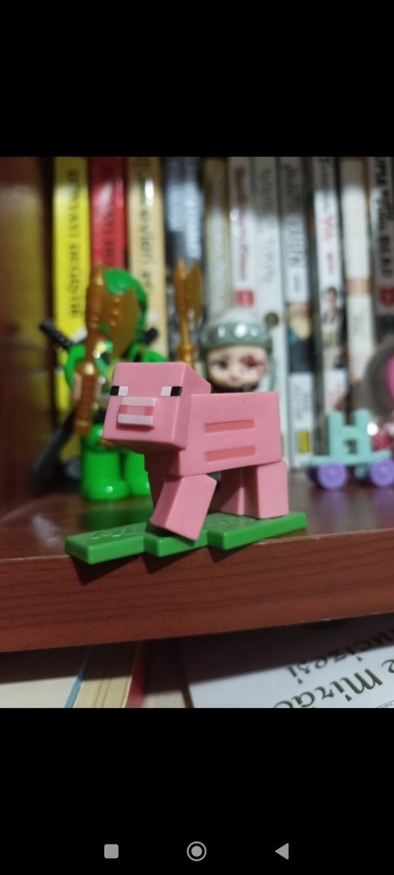 Enderman ve Creeper kutulu figür, domuz kutusuz figür - Görsel 3