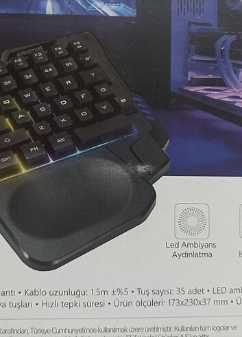 Gaming Klavye - POLOSMART PGM19 Kablolu Mini Gaming Klavye Siyah - Görsel 8