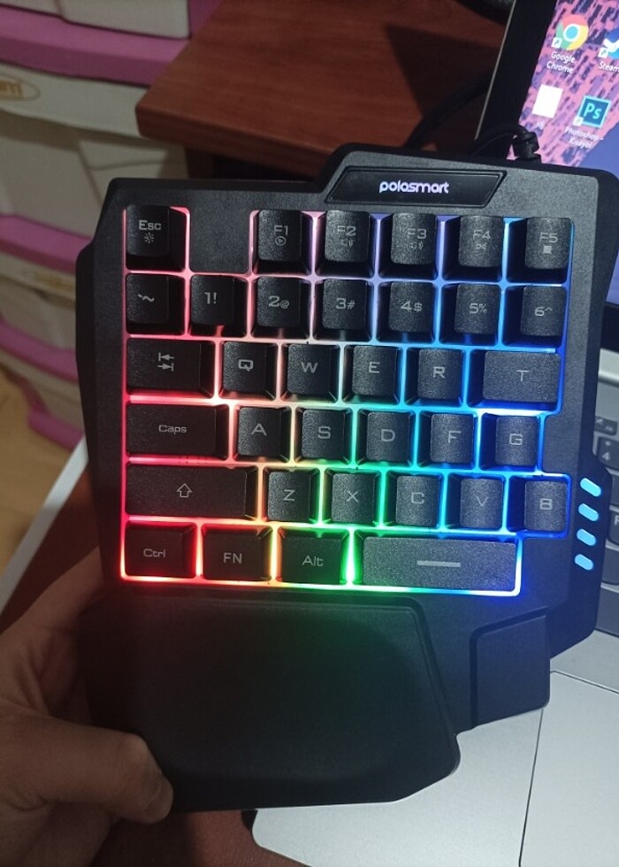 Gaming Klavye - POLOSMART PGM19 Kablolu Mini Gaming Klavye Siyah - Görsel 4