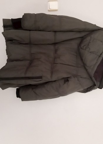 Gri Kemerli Kadın Midi Kışlık Mont - Görsel 4