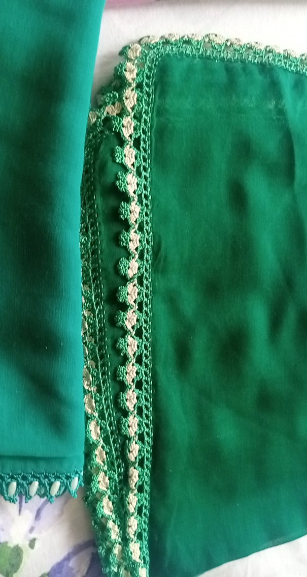 Dantel Detaylı Çok Renkli Kadın Fular - Görsel 4