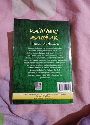  Beden Renk Honore de Balzac Vadideki Zambak