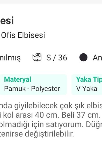 Düğmeli Antrasit Klasik Ofis Elbisesi - Görsel 4