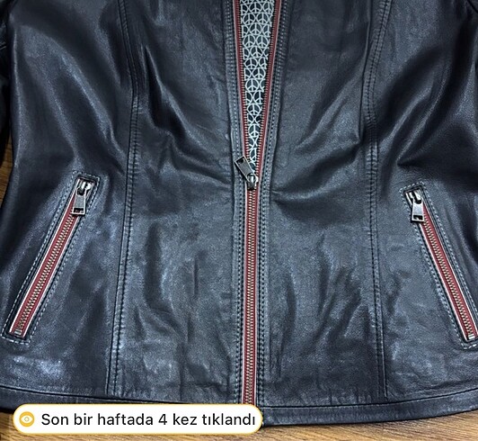 l Beden siyah Renk Deri mont bayan