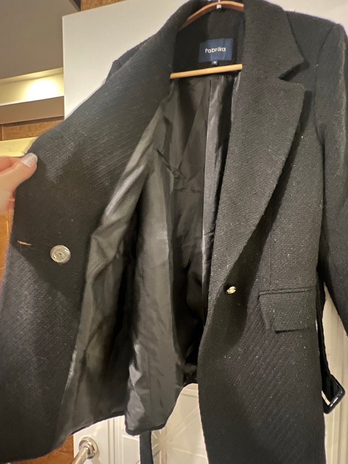 Kemerli  Kadın Blazer Kaban - Görsel 4