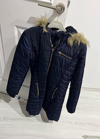 12-13 Yaş Beden lacivert Renk Kiz çocuk mont