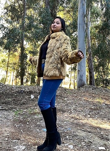 s Beden camel Renk Vintage mont
