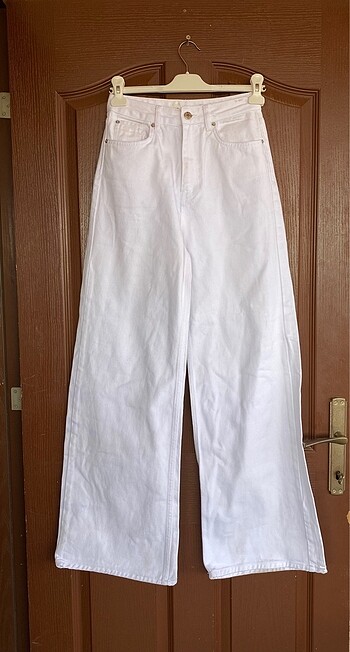 Vintage yüksek bel Bol paça pantolon