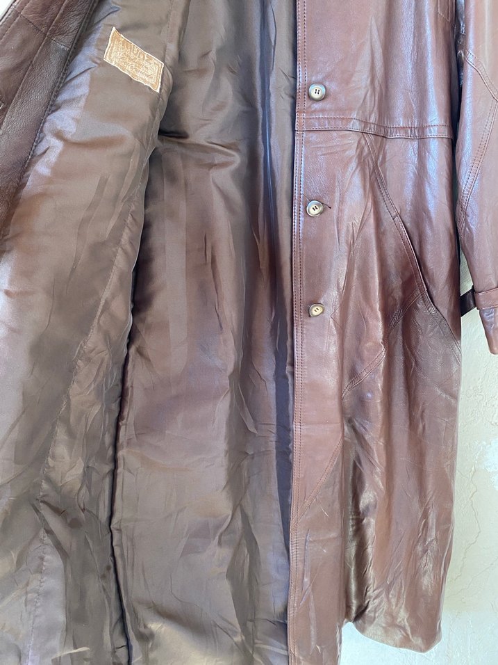 Alman Kalitesi (Munz) Gerçek Deri Uzun Trençkot - Görsel 5