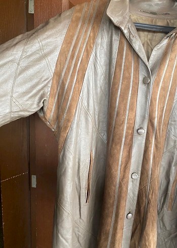 NADİR VİNTAGE: Hakiki Deri & Süet Tasarım Palto (Norma Modell) - Görsel 6