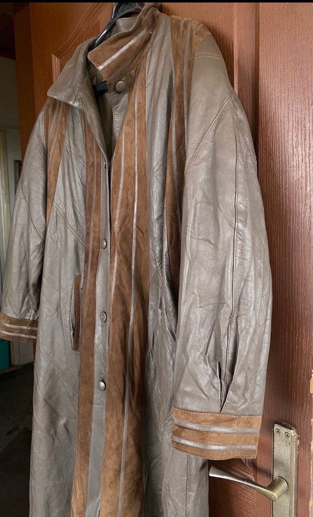 NADİR VİNTAGE: Hakiki Deri & Süet Tasarım Palto (Norma Modell) - Görsel 3