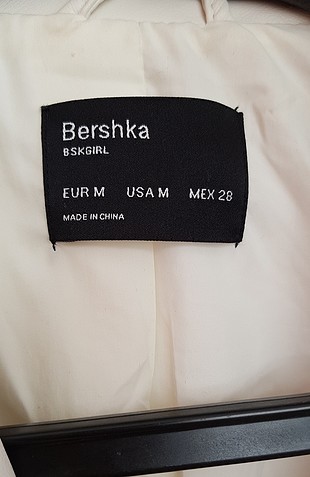 Bershka beyaz deri ceket 