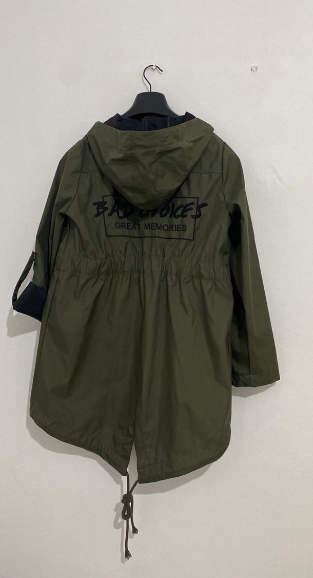 Haki Kadın  yagmurluk - Görsel 4