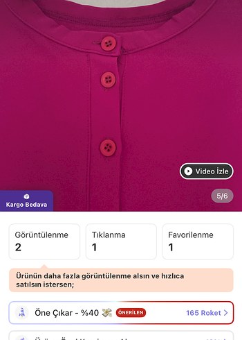 Düğmeli Uzun Pembe Kadın Elbise - Görsel 4