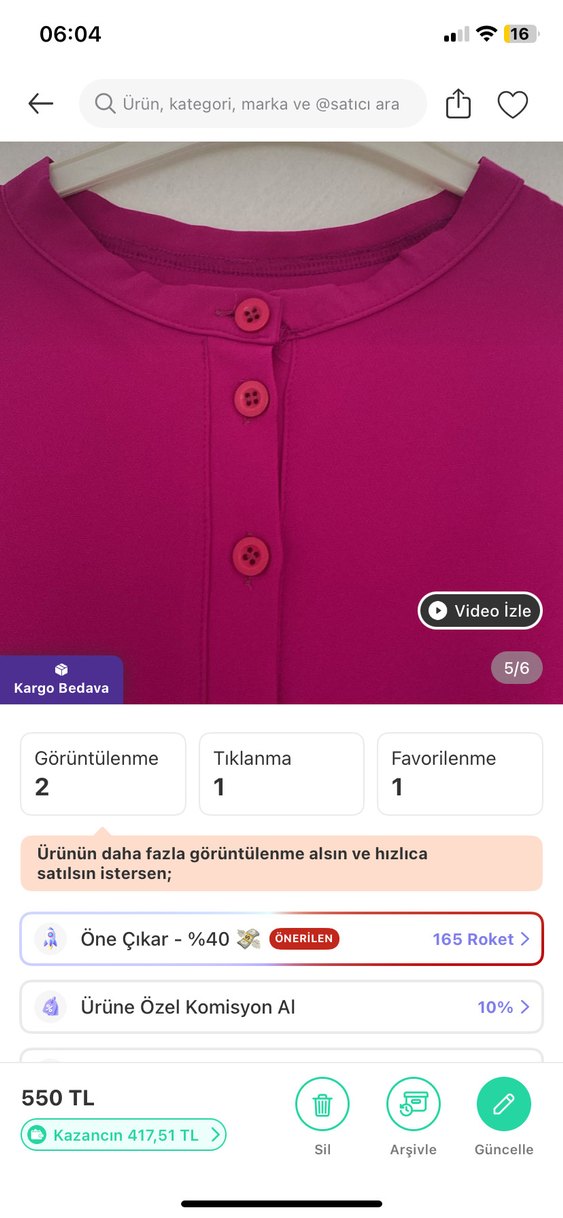 Düğmeli Uzun Pembe Kadın Elbise - Görsel 4