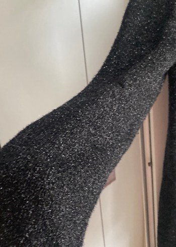 Siyah Örgü Kadın Midi Hırka( marka temisil) - Görsel 2