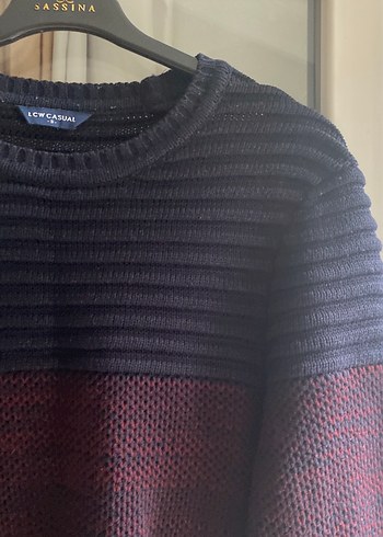 Mor Triko Bisiklet Yaka Erkek Kazak - Görsel 2