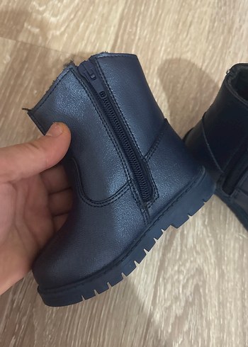 Kızlar İçin Mavi Simli Nakışlı Bot - Görsel 3