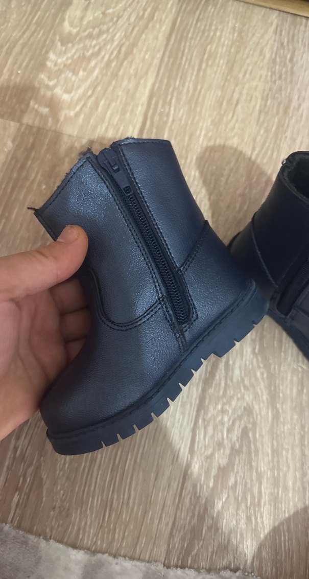 Kızlar İçin Mavi Simli Nakışlı Bot - Görsel 3