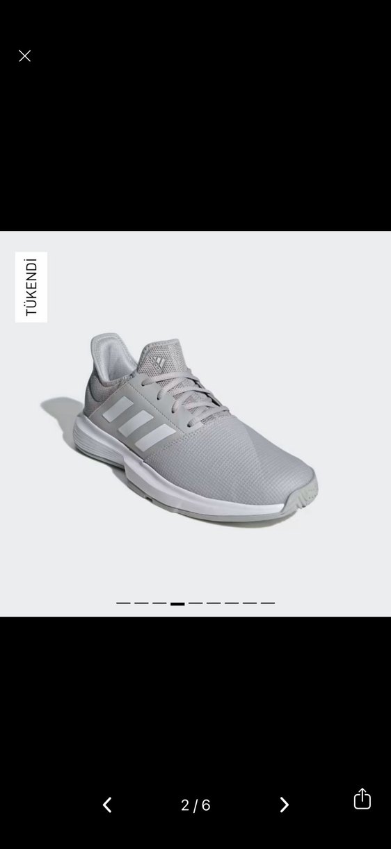Erkek Gri Adidas Tenis Ayakkabı - Görsel 2