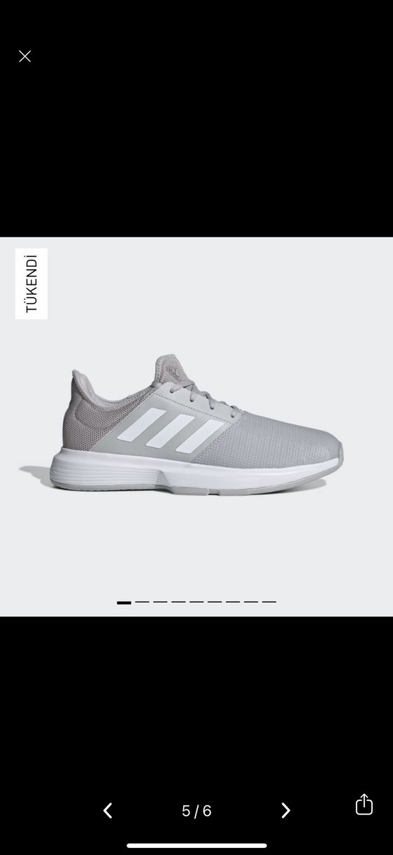 Erkek Gri Adidas Tenis Ayakkabı - Görsel 4