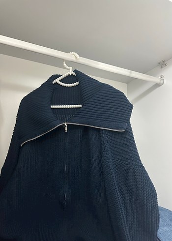 Yüksek Yakalı Örgü Kadın Triko - Görsel 2