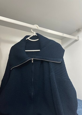 Yüksek Yakalı Örgü Kadın Triko - Görsel 3